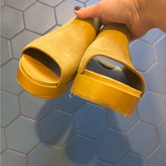 Bryr Monochrome Fennel Leather Norma Slides US 7 - Picture 4 of 6